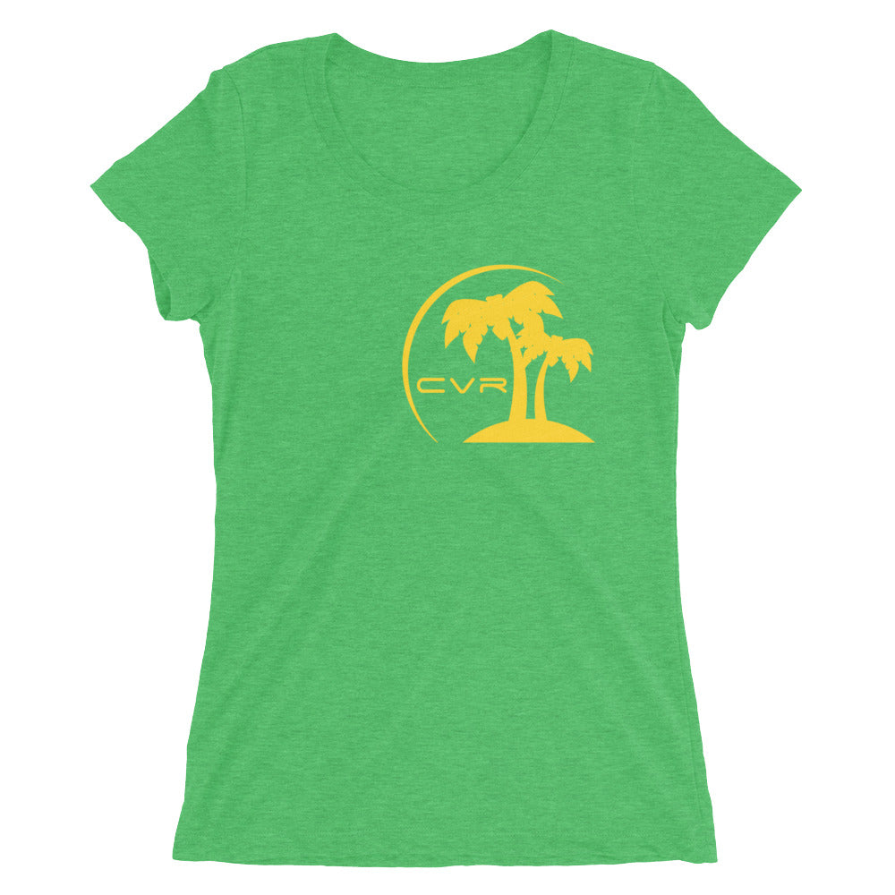 CVR Gold Double Palm SFELV CVR Collection Short Sleeve Women’s t-shirt - California Vegan Republic Spring/Summer 2019