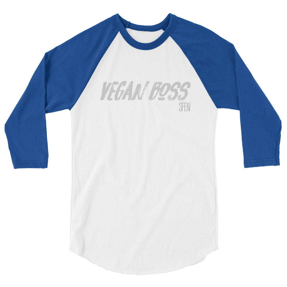 VEGAN BOSS SFElV Men's 3/4 sleeve raglan shirt