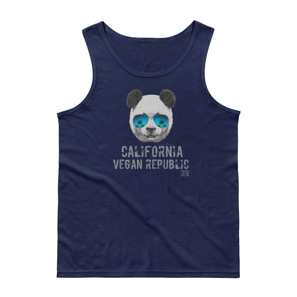 California Vegan Republic Panda SFElV Men's Tank Top