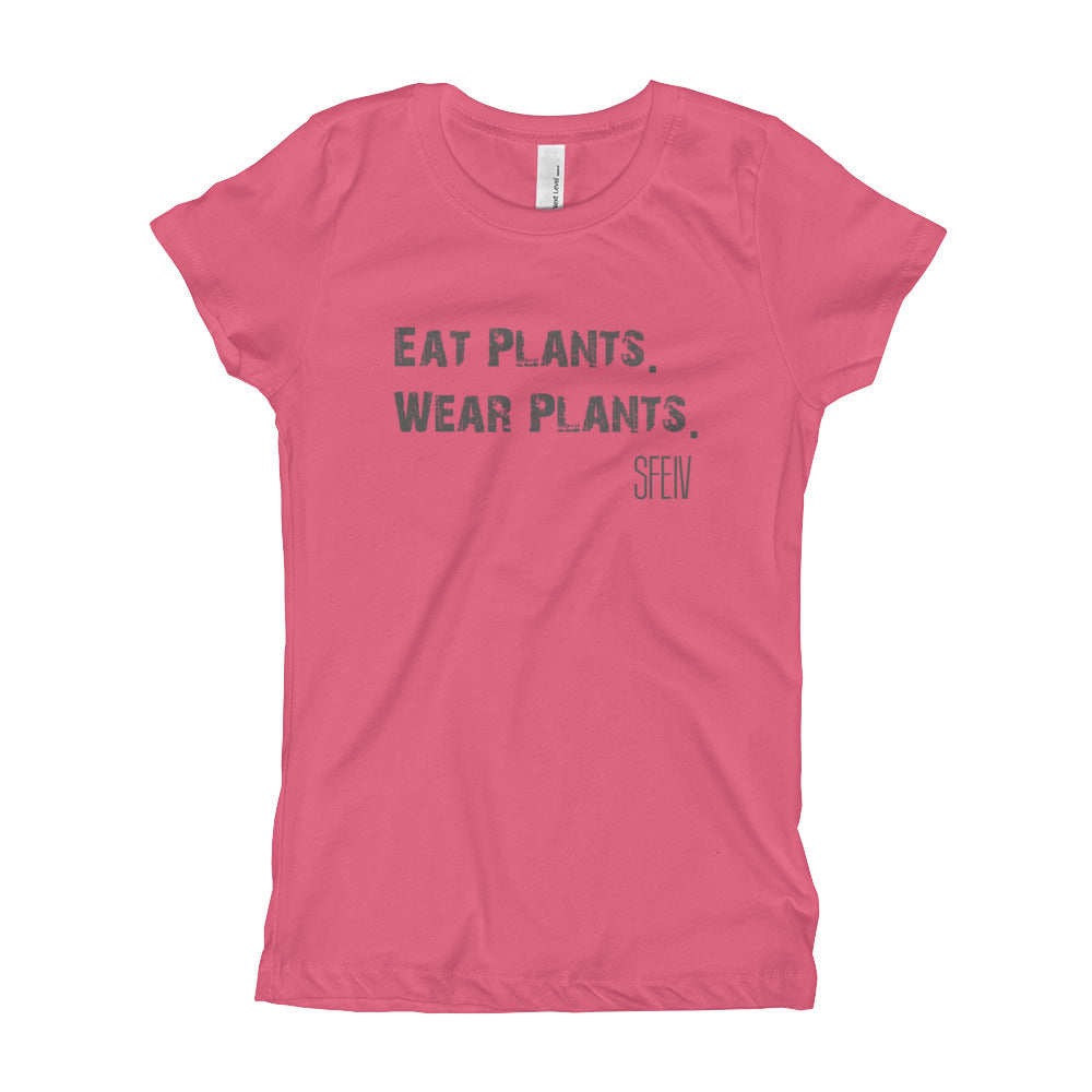 Eat Plants. Wear Plants. SFELV Girl's T-Shirt