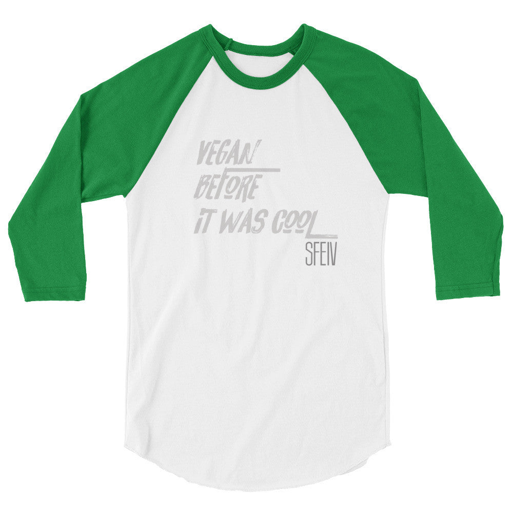 Vegan Before it was Cool SFELV 3/4 sleeve Men's raglan shirt
