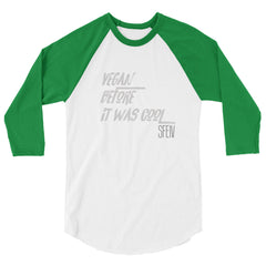Vegan Before it was Cool SFELV 3/4 sleeve Men's raglan shirt