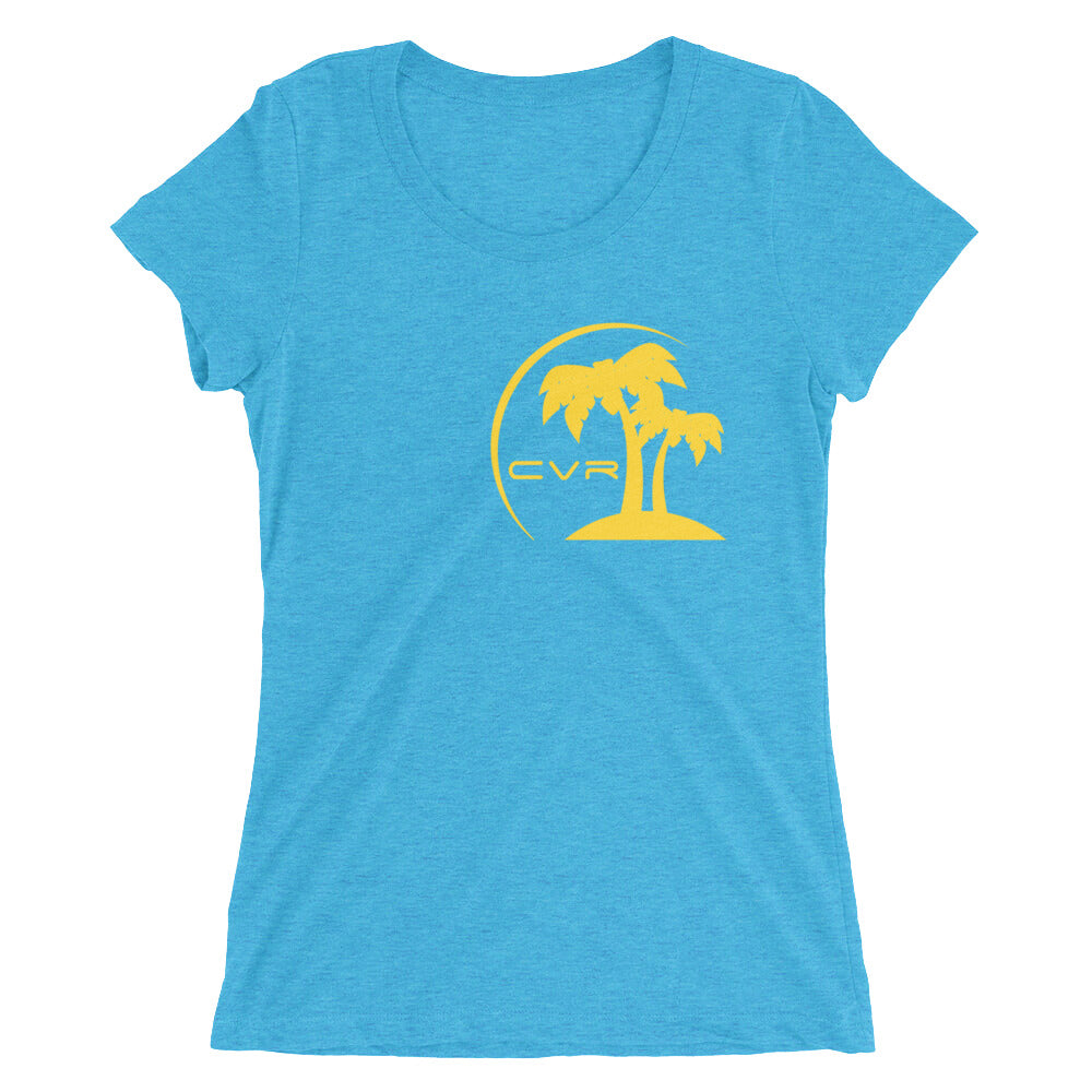 CVR Gold Double Palm SFELV CVR Collection Short Sleeve Women’s t-shirt - California Vegan Republic Spring/Summer 2019