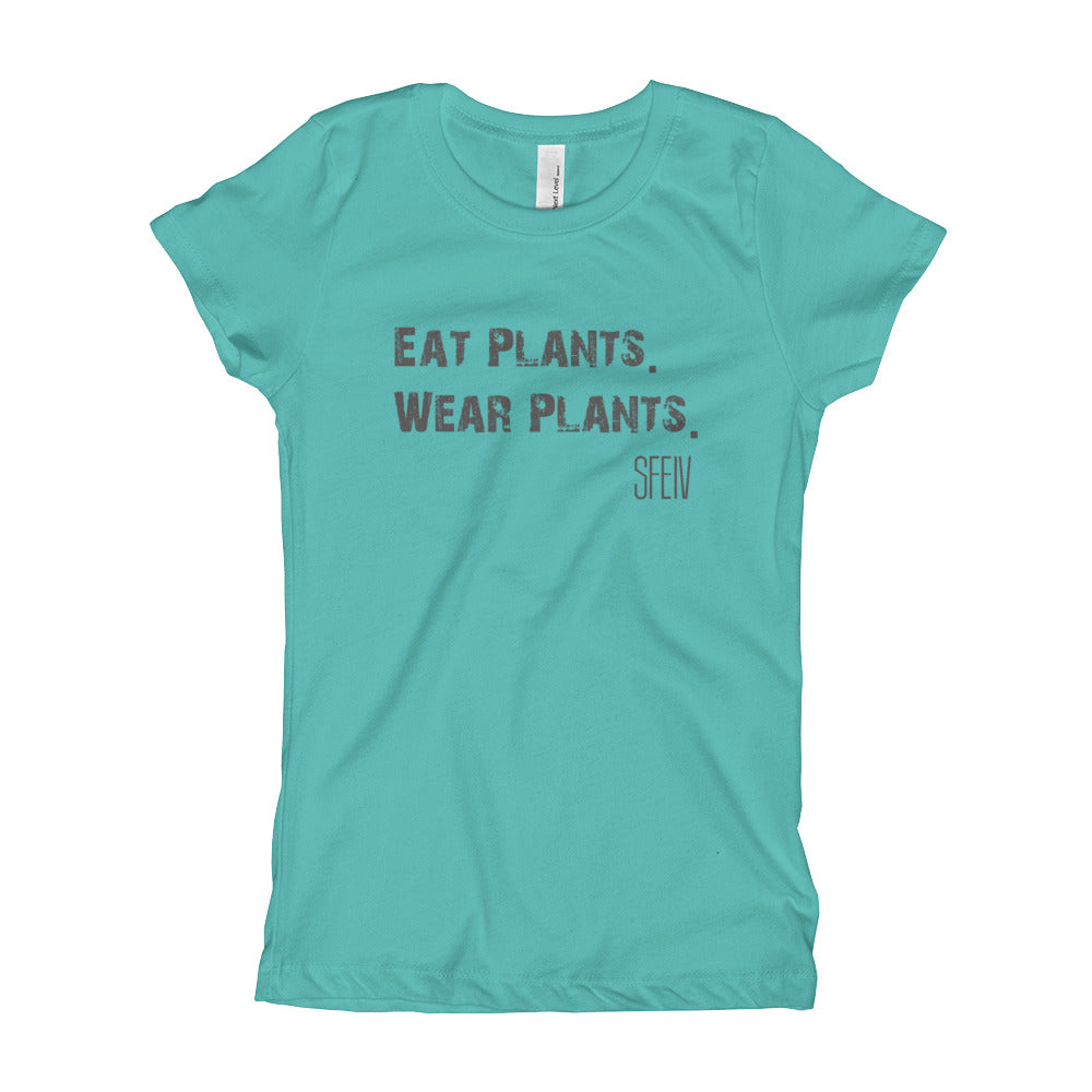 Eat Plants. Wear Plants. SFELV Girl's T-Shirt