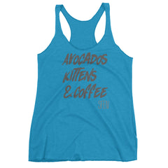 Avocados, Kittens & Coffee SFELV Women's tank top