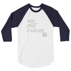 Vegan Before it was Cool SFELV 3/4 sleeve Men's raglan shirt