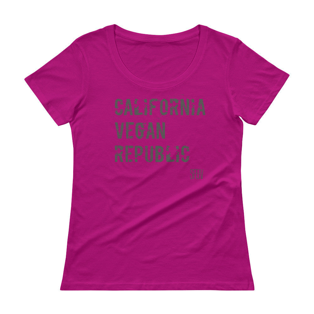 California Vegan Republic SFELV Women's Scoopneck T-Shirt