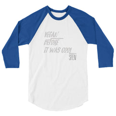 Vegan Before it was Cool SFELV 3/4 sleeve Men's raglan shirt