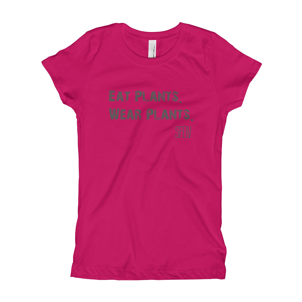 Eat Plants. Wear Plants. SFELV Girl's T-Shirt