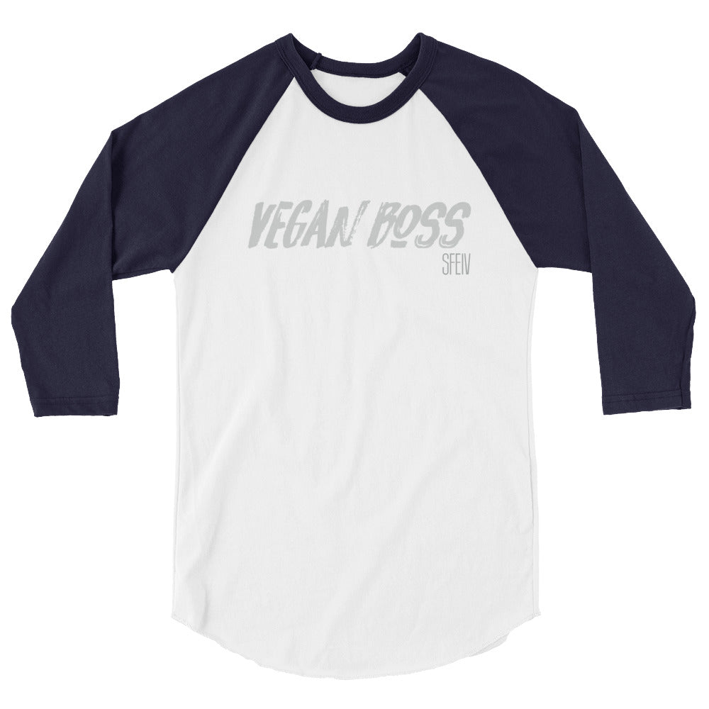 VEGAN BOSS SFElV Men's 3/4 sleeve raglan shirt