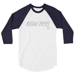 VEGAN BOSS SFElV Men's 3/4 sleeve raglan shirt