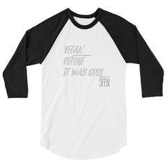 Vegan Before it was Cool SFELV 3/4 sleeve Men's raglan shirt