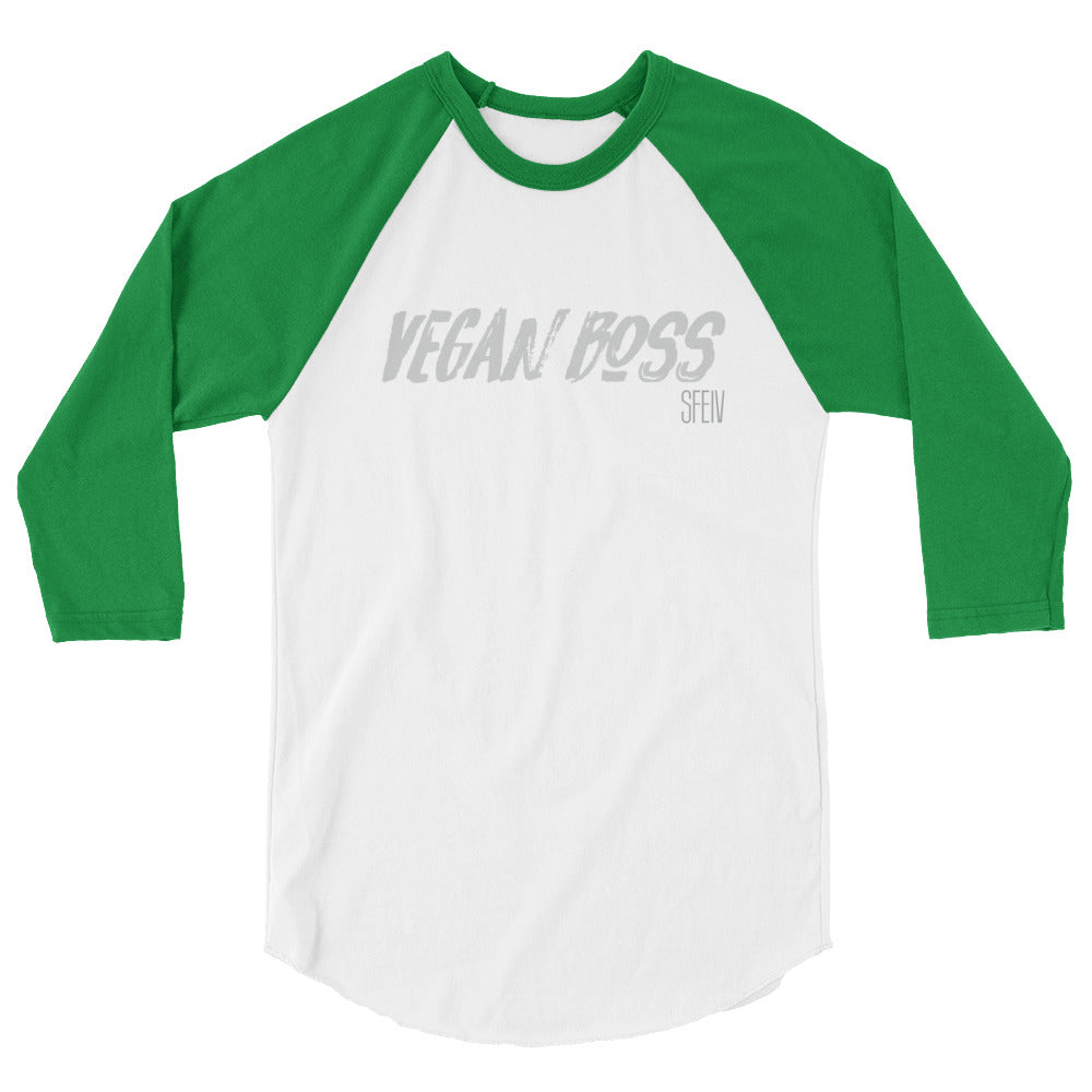 VEGAN BOSS SFElV Men's 3/4 sleeve raglan shirt