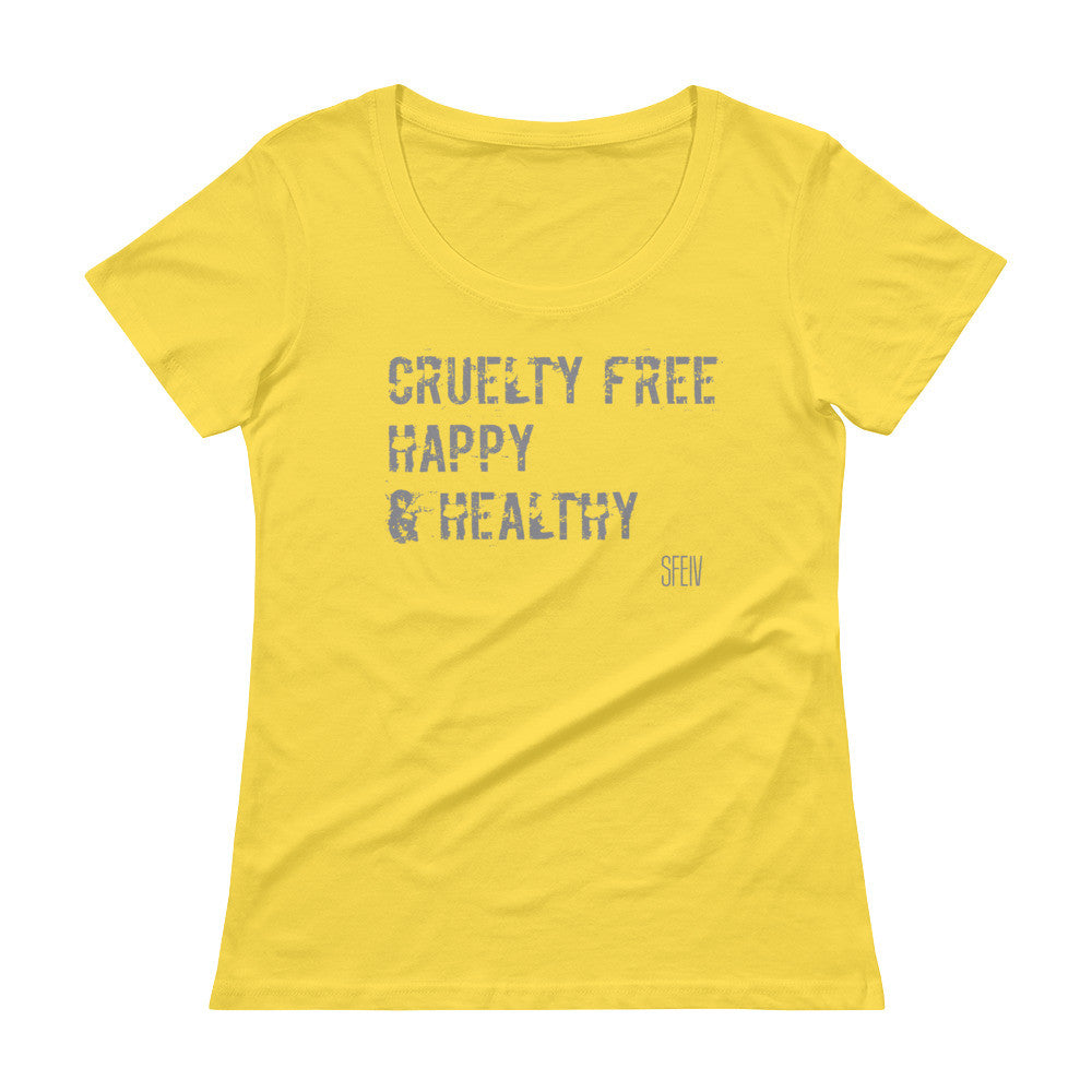 Cruelty Free, Happy & Healthy SFELV Women's Scoopneck T-Shirt