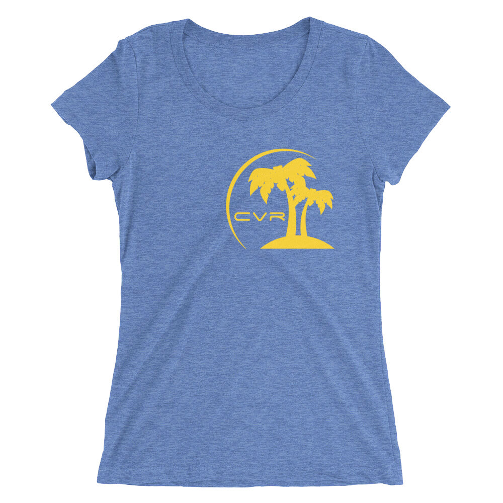 CVR Gold Double Palm SFELV CVR Collection Short Sleeve Women’s t-shirt - California Vegan Republic Spring/Summer 2019