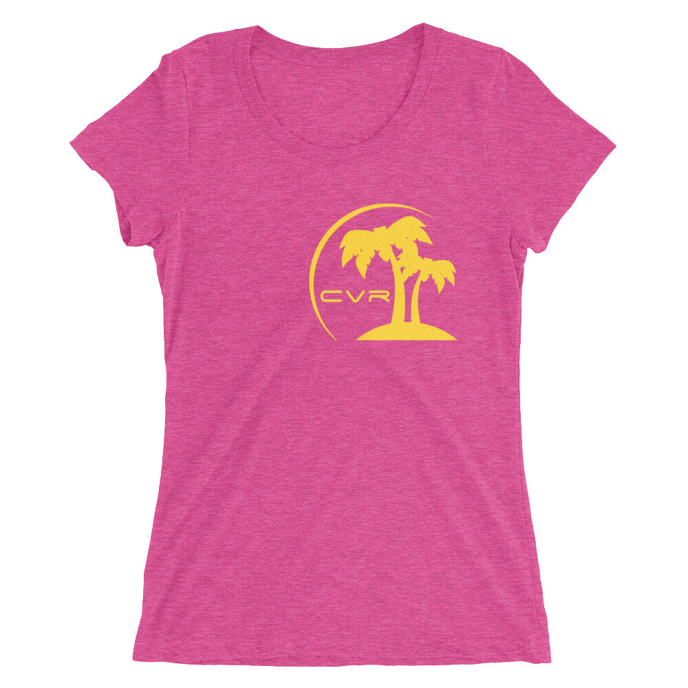 CVR Gold Double Palm SFELV CVR Collection Short Sleeve Women’s t-shirt - California Vegan Republic Spring/Summer 2019