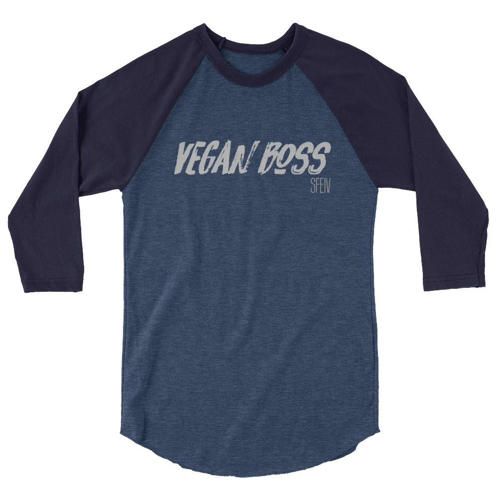 VEGAN BOSS SFElV Men's 3/4 sleeve raglan shirt