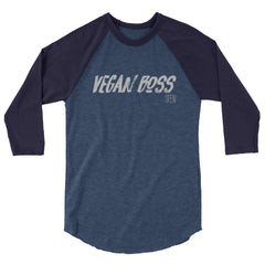 VEGAN BOSS SFElV Men's 3/4 sleeve raglan shirt