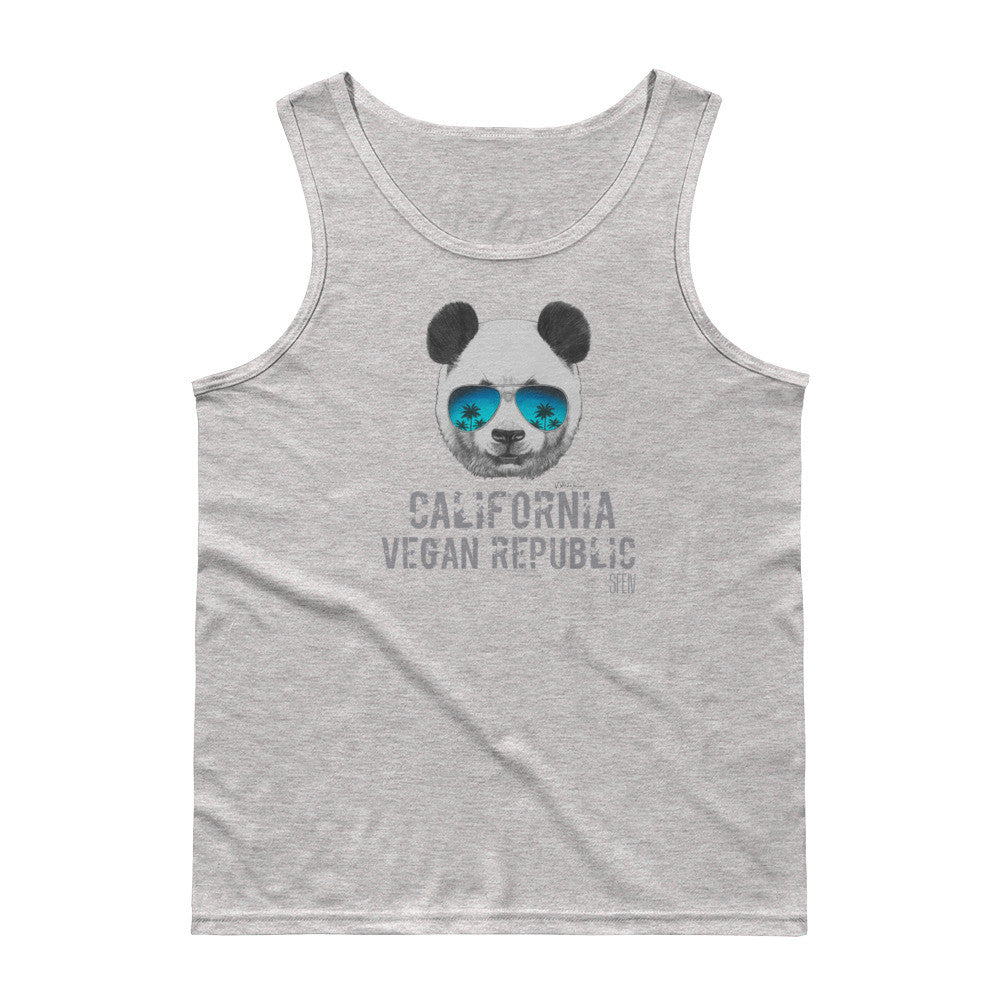 California Vegan Republic Panda SFElV Men's Tank Top