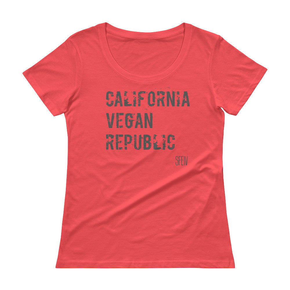 California Vegan Republic SFELV Women's Scoopneck T-Shirt