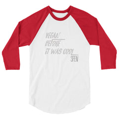 Vegan Before it was Cool SFELV 3/4 sleeve Men's raglan shirt