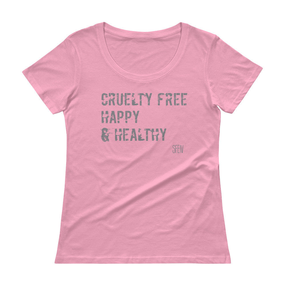 Cruelty Free, Happy & Healthy SFELV Women's Scoopneck T-Shirt