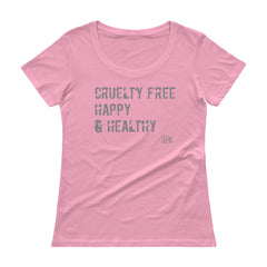 Cruelty Free, Happy & Healthy SFELV Women's Scoopneck T-Shirt