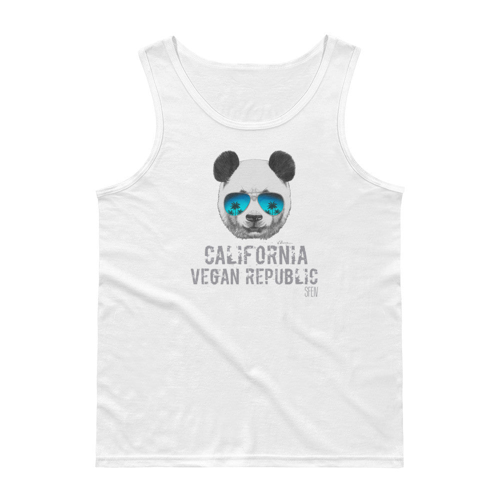 California Vegan Republic Panda SFElV Men's Tank Top