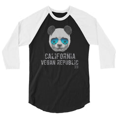 California Vegan Republic SFElV Men's 3/4 sleeve raglan shirt