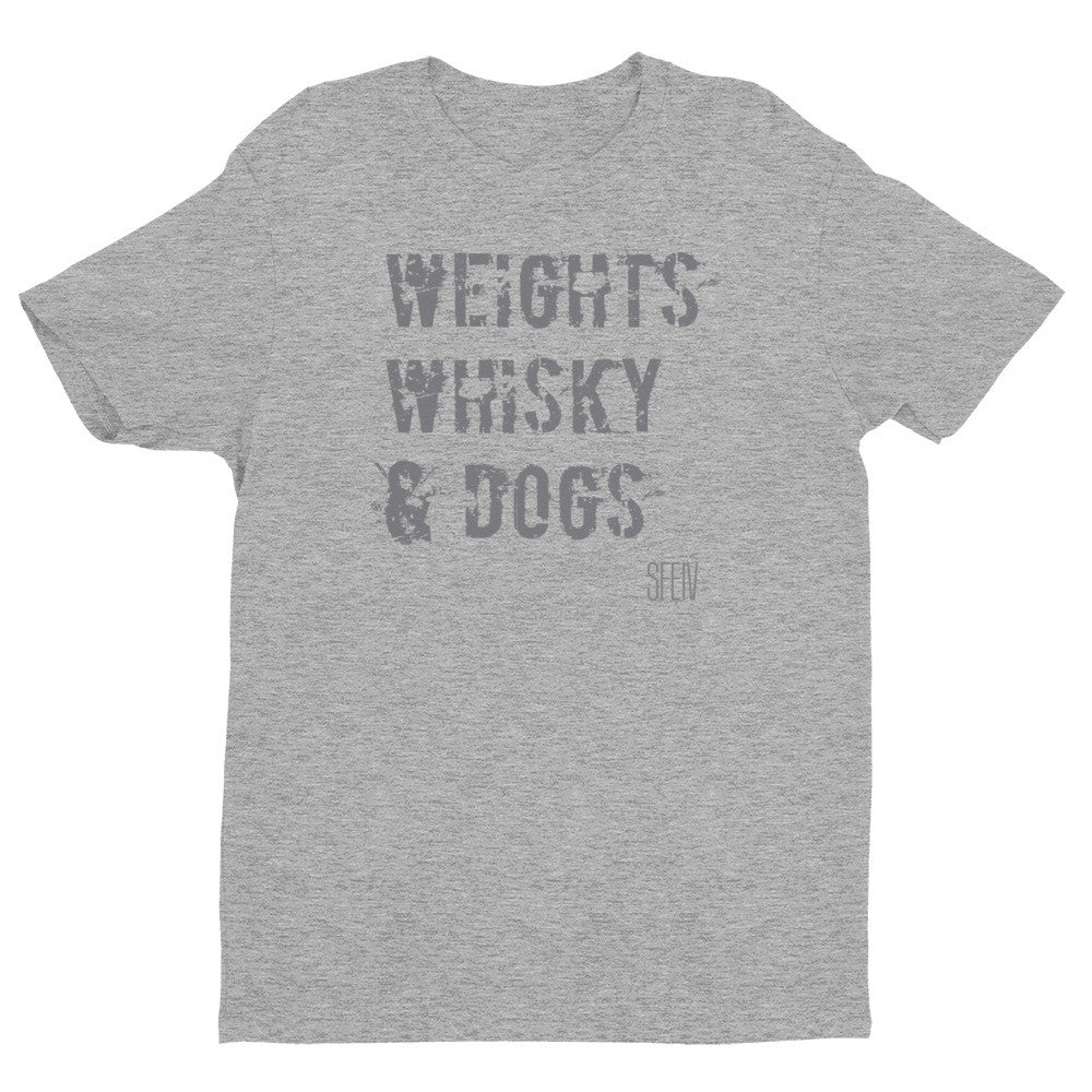 Weights, Whisky & Dogs SFELV Short sleeve men's t-shirt