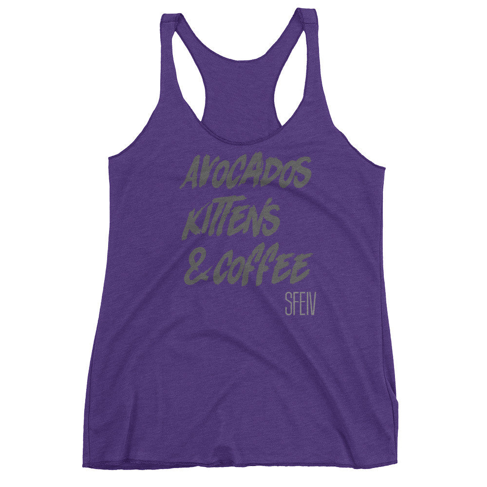 Avocados, Kittens & Coffee SFELV Women's tank top