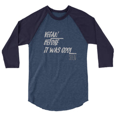 Vegan Before it was Cool SFELV 3/4 sleeve Men's raglan shirt