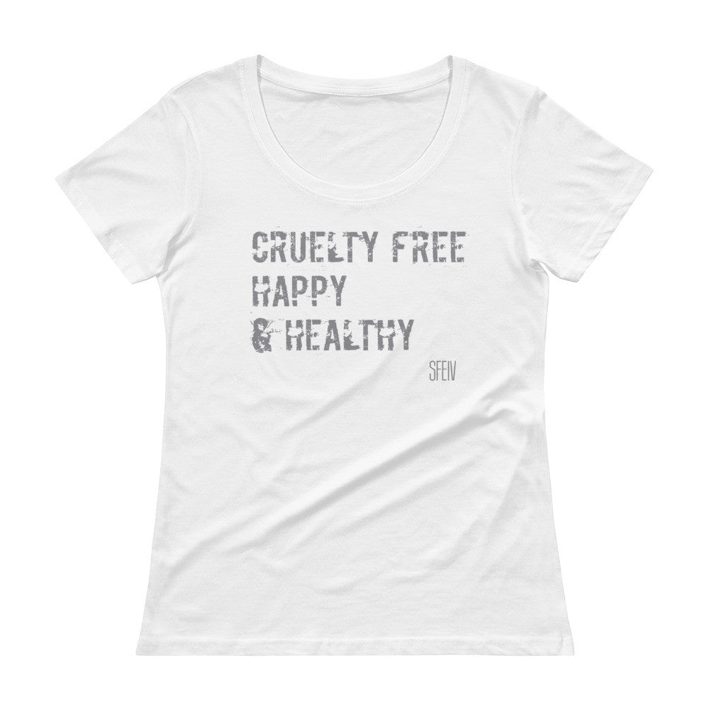 Cruelty Free, Happy & Healthy SFELV Women's Scoopneck T-Shirt