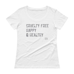 Cruelty Free, Happy & Healthy SFELV Women's Scoopneck T-Shirt