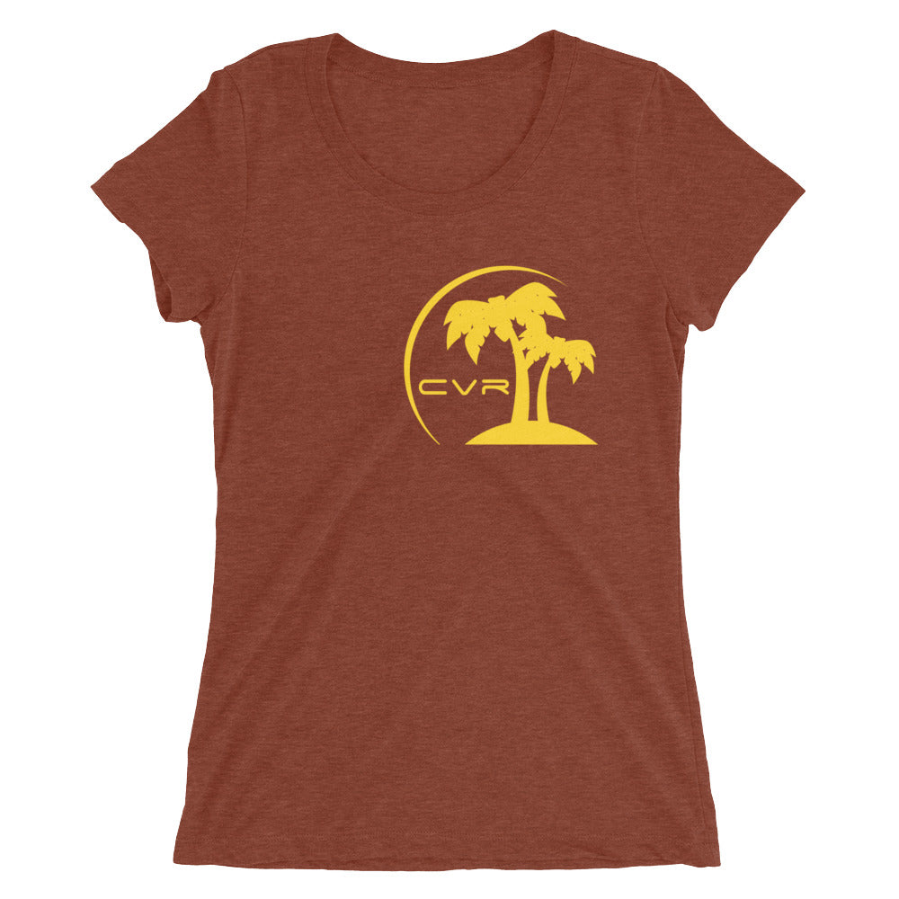 CVR Gold Double Palm SFELV CVR Collection Short Sleeve Women’s t-shirt - California Vegan Republic Spring/Summer 2019