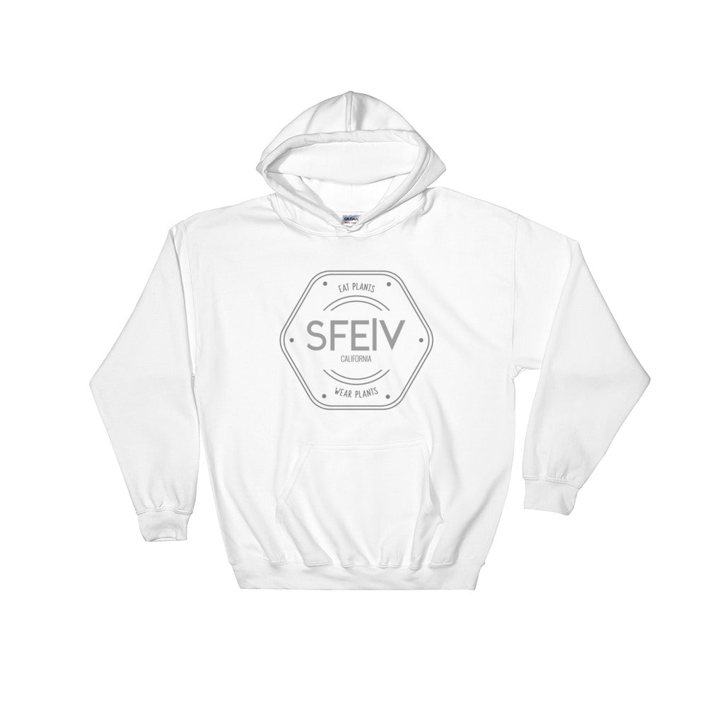 SFELV Eat Plants. Wear Plants. California Hexagon Unisex Hooded Sweatshirt