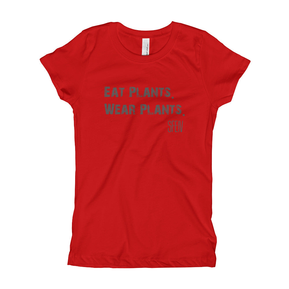 Eat Plants. Wear Plants. SFELV Girl's T-Shirt