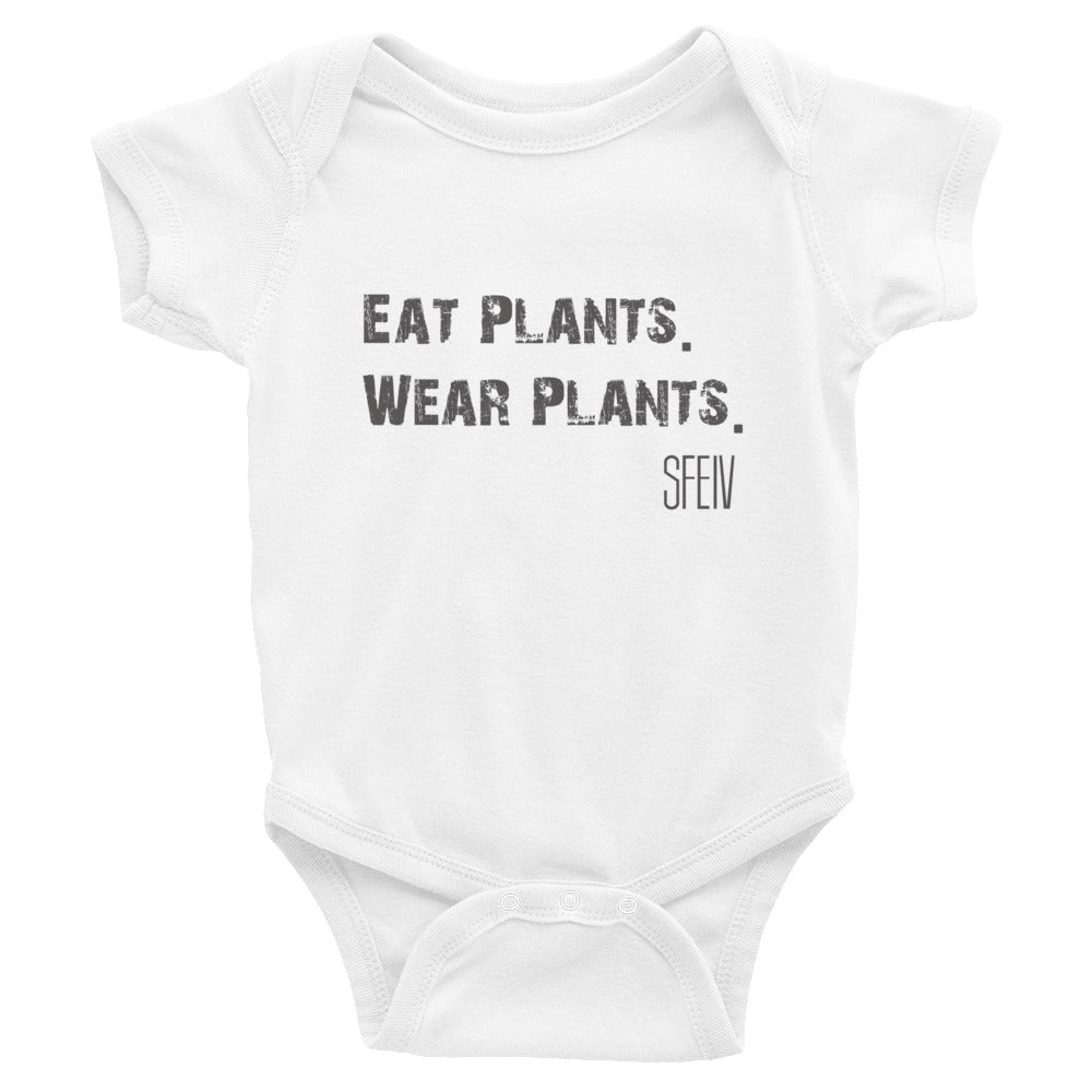 Eat Plants. Wear Plants. SFELV Infant Bodysuit