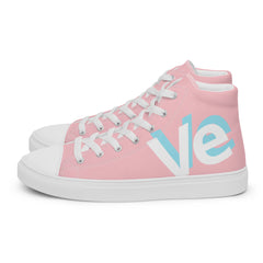 Blue Pop Ve Vegan Women’s high top canvas shoes