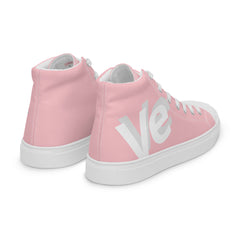 Blue Pop Ve Vegan Women’s high top canvas shoes