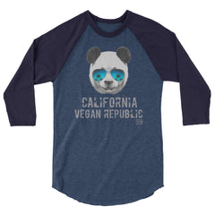 California Vegan Republic SFElV Men's 3/4 sleeve raglan shirt