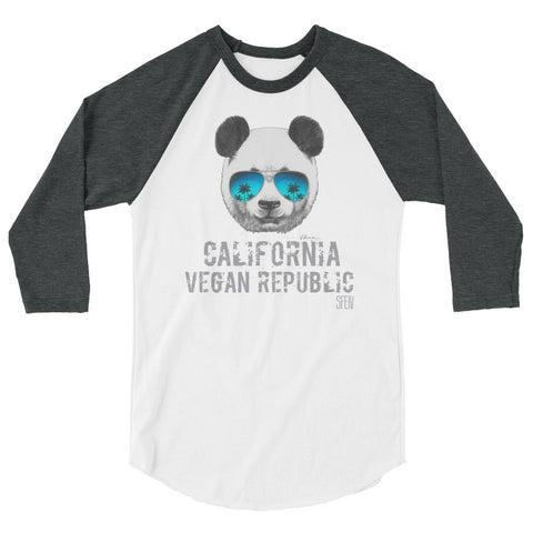 California Vegan Republic SFElV Men's 3/4 sleeve raglan shirt