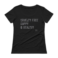 Cruelty Free, Happy & Healthy SFELV Women's Scoopneck T-Shirt