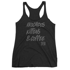Avocados, Kittens & Coffee SFELV Women's tank top