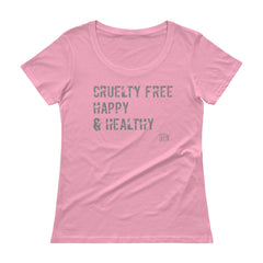 Cruelty Free, Happy & Healthy SFELV Women's Scoopneck T-Shirt