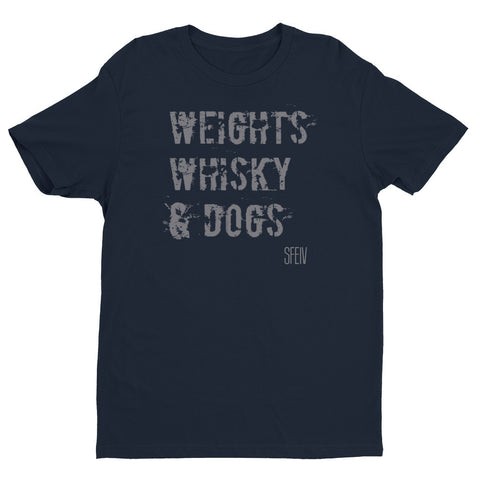 Weights, Whisky & Dogs SFELV Short sleeve men's t-shirt