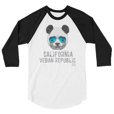 California Vegan Republic SFElV Men's 3/4 sleeve raglan shirt