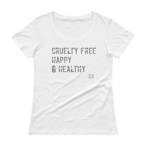 Cruelty Free, Happy & Healthy SFELV Women's Scoopneck T-Shirt