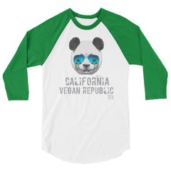 California Vegan Republic SFElV Men's 3/4 sleeve raglan shirt